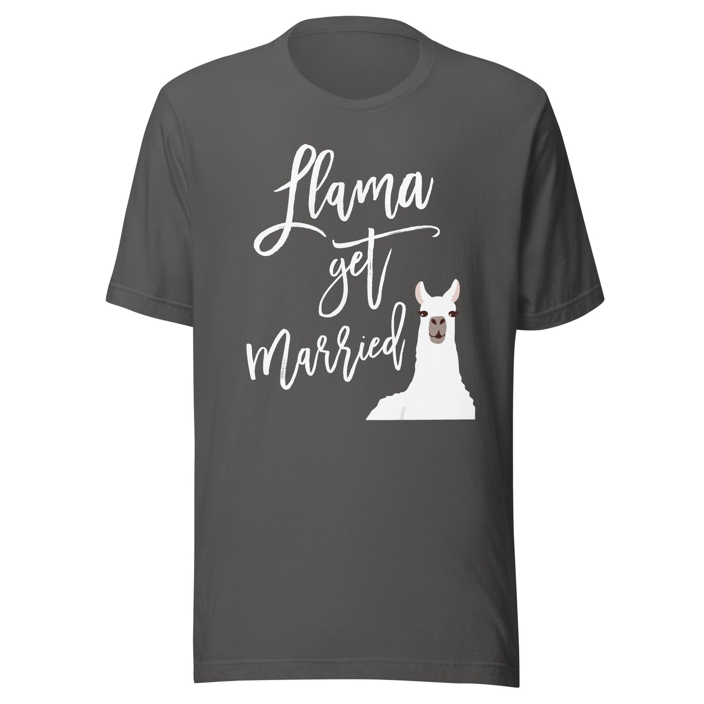 Llama Bride Bachelorette Party Shirt Get Married Funny Tee T-Shirt