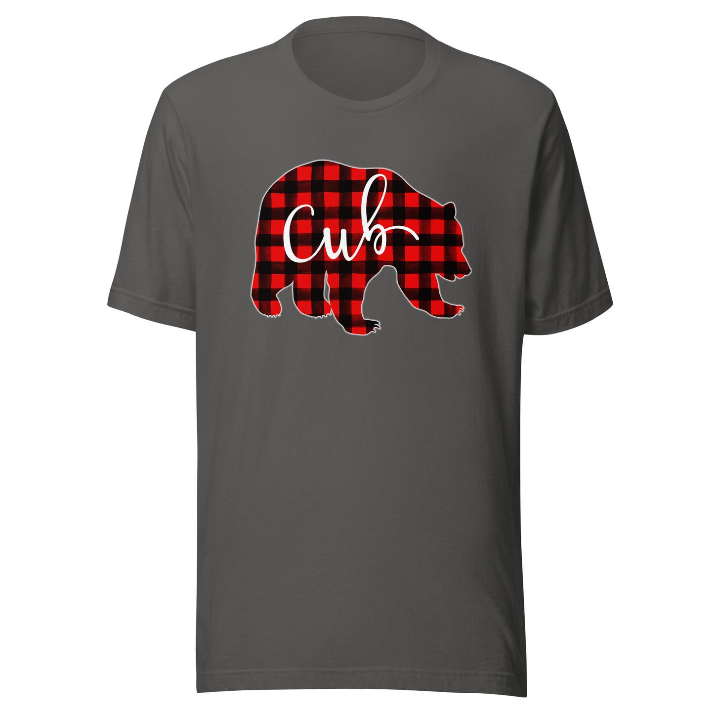 Red Plaid Cub Bear Shirt Matching Pajama Family Buffalo Baby T-Shirt