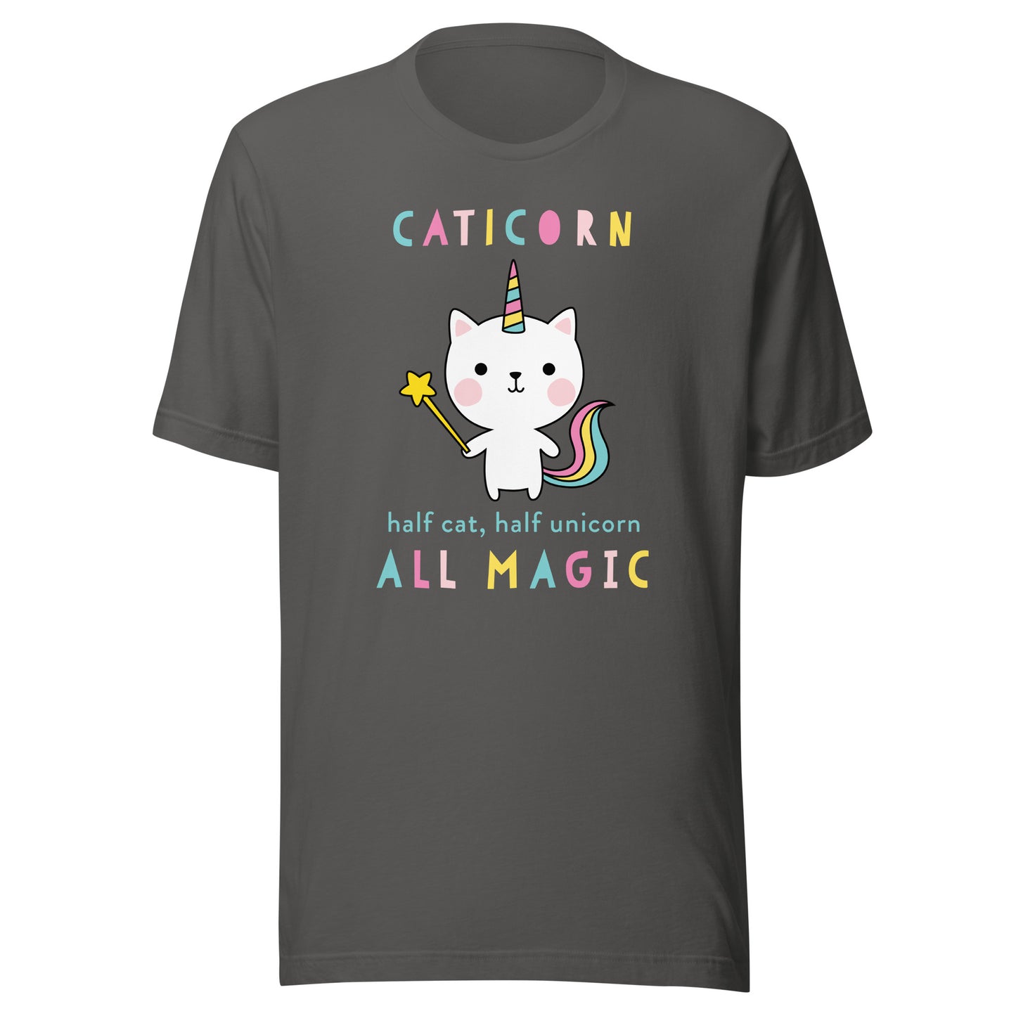 Caticorn Half Cat Unicorn Shirt Cute Girls Meowgical Theme T-Shirt