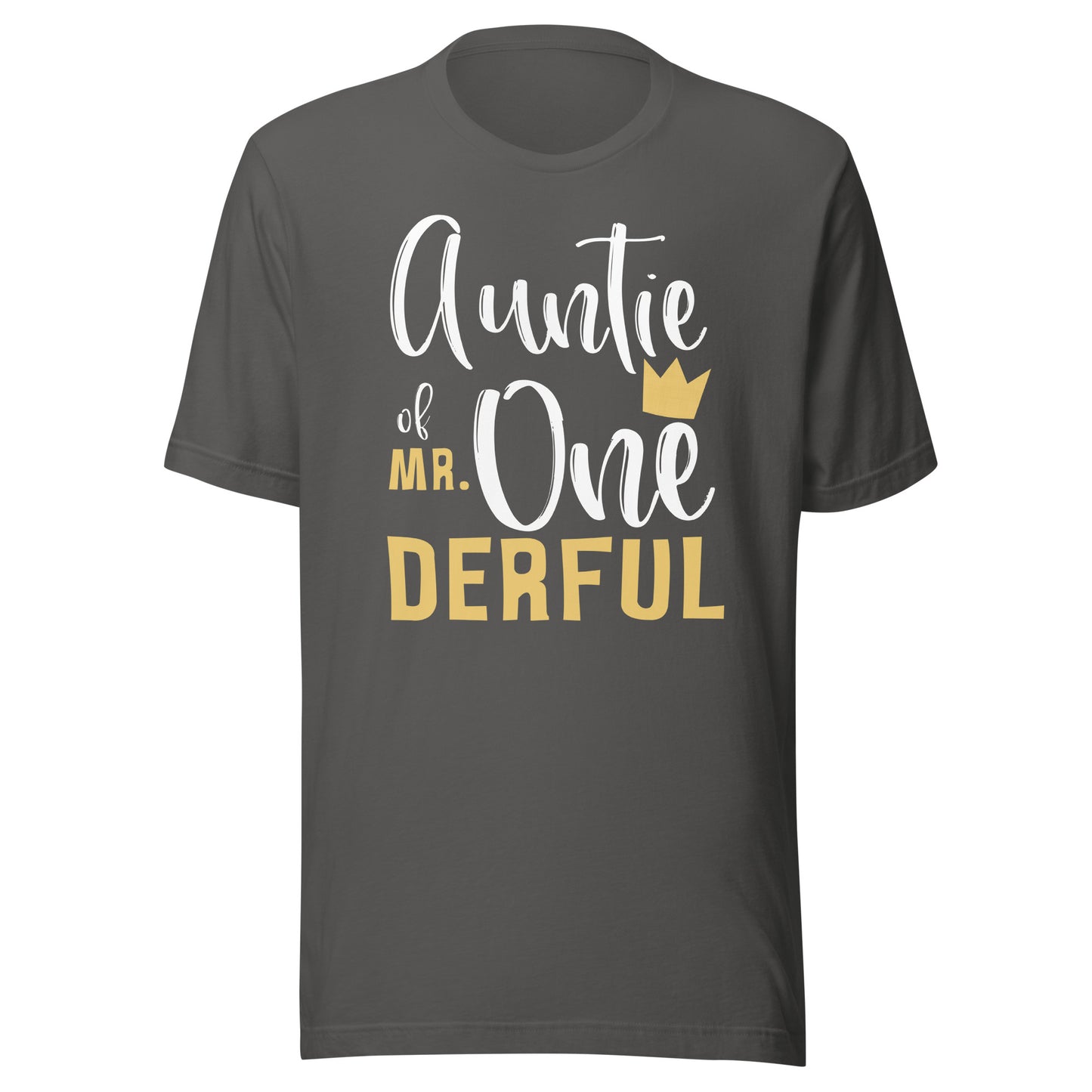 Auntie of Mr Onederful 1st Birthday First One-Derful Theme T-Shirt