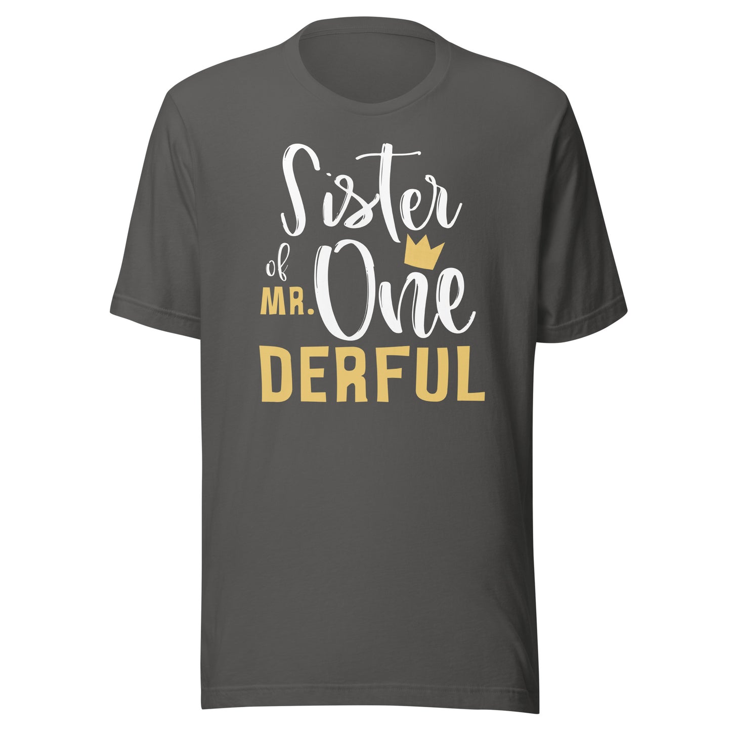 Sister Mr Onederful 1st Birthday First One-Derful Matching T-Shirt