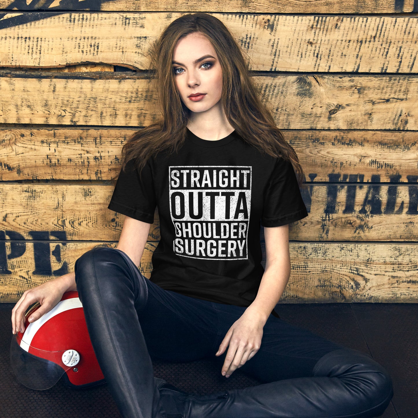 Straight Outta Shoulder Surgery T-Shirt Funny Get Well Gift T-Shirt