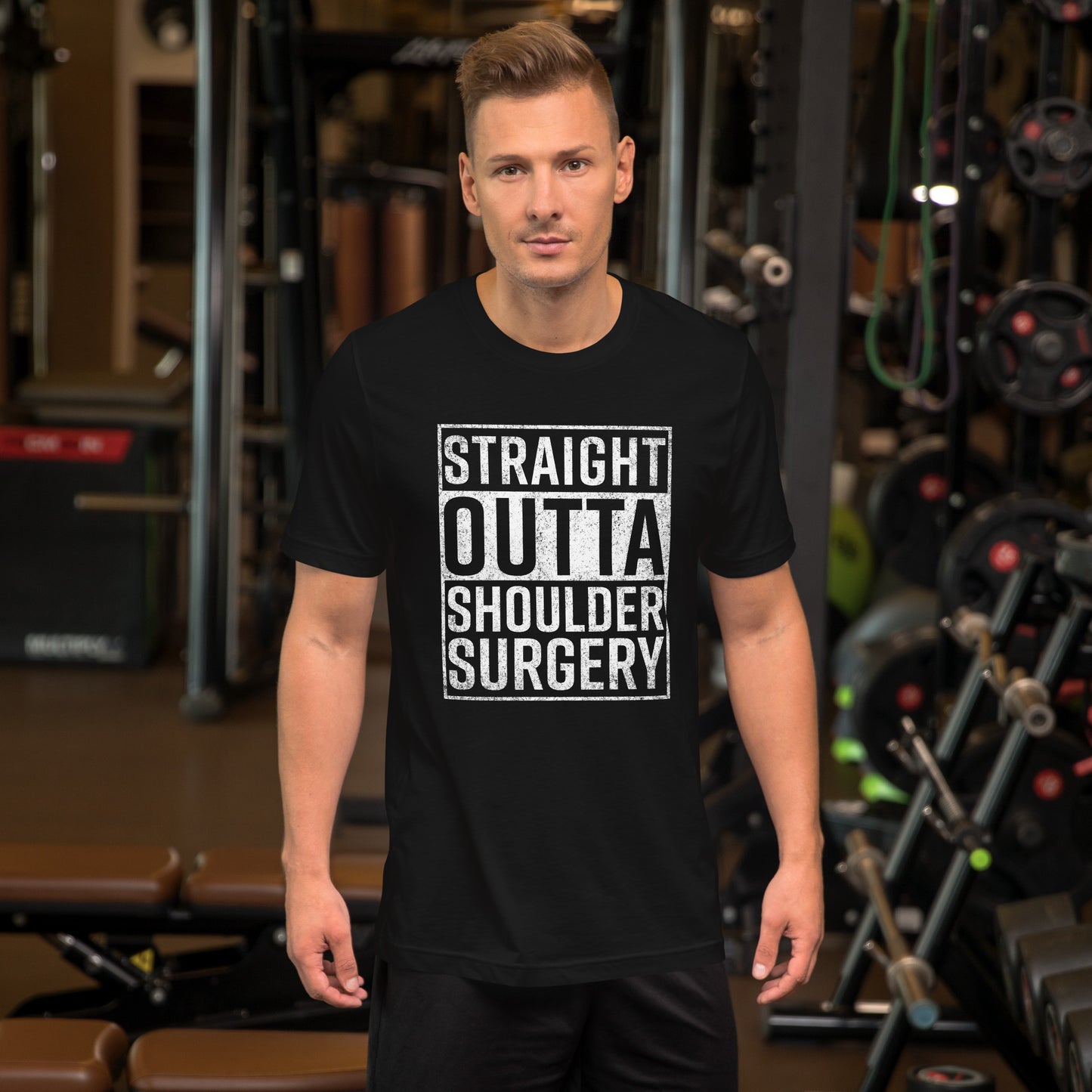 Straight Outta Shoulder Surgery T-Shirt Funny Get Well Gift T-Shirt