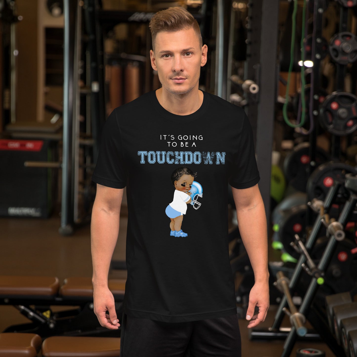 Its A Boy Gender Reveal Shirt Touchdown Tutu Baby Shower Tee T-Shirt