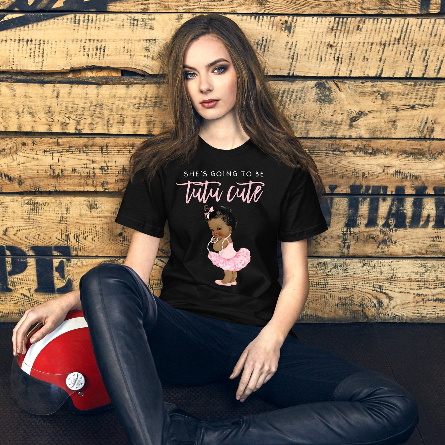 Its A Girl Gender Reveal Tee Touchdown Tutu Baby Shower Gift T-Shirt