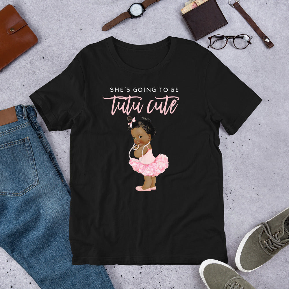 Its A Girl Gender Reveal Tee Touchdown Tutu Baby Shower Gift T-Shirt