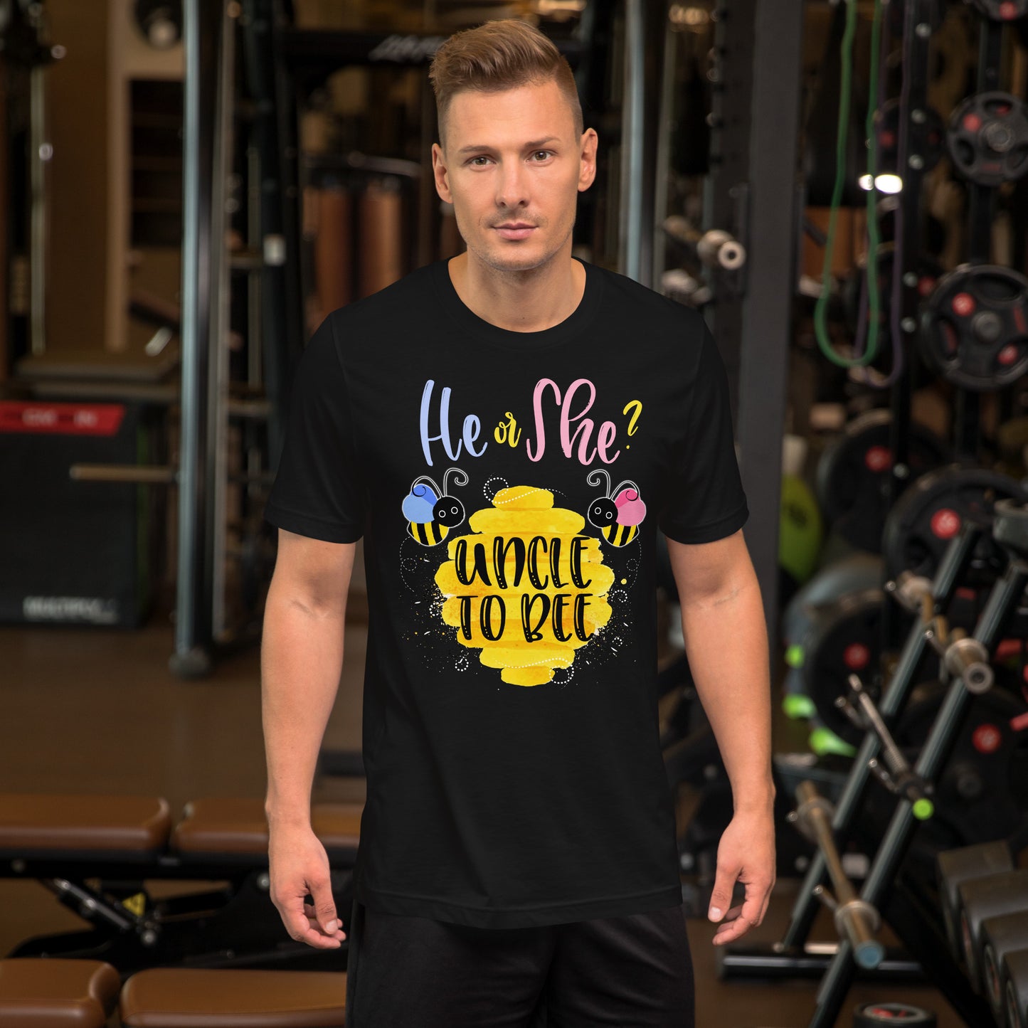 Gender Reveal What Will It Bee Shirt He or She Uncle T-Shirt T-Shirt