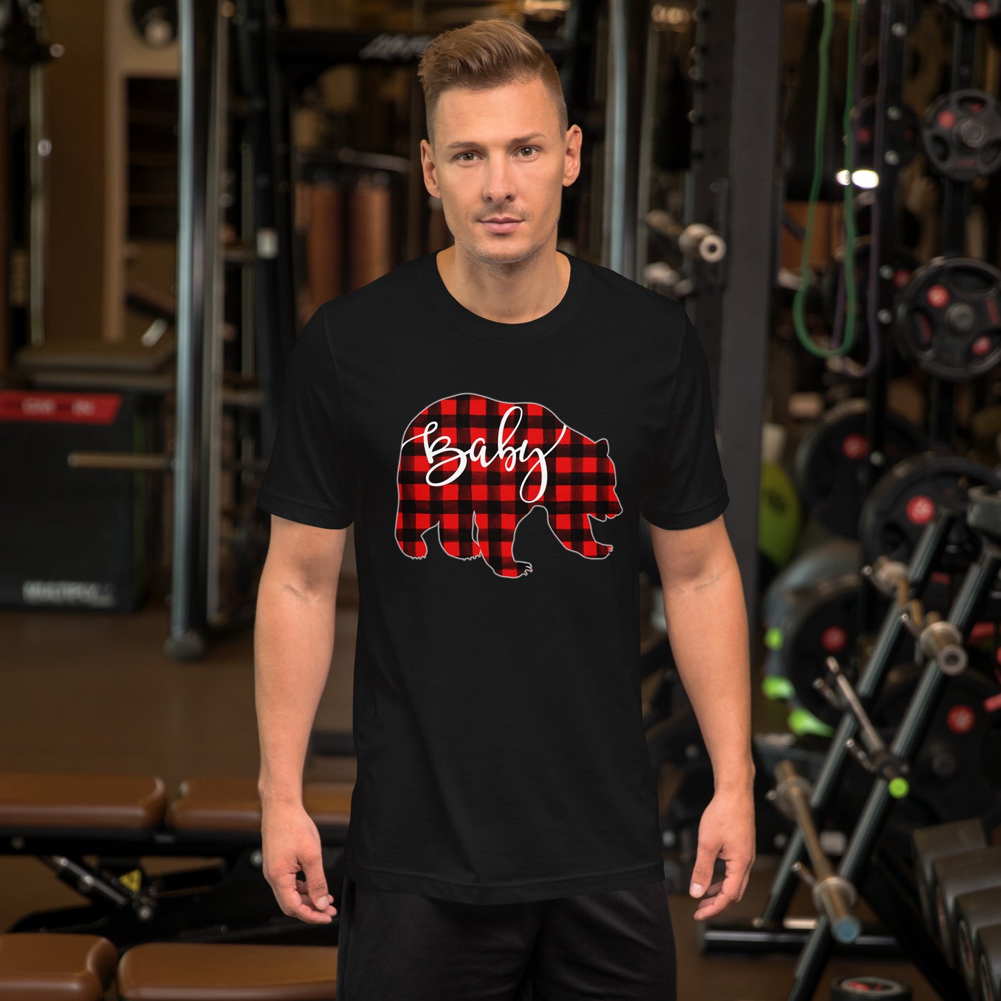 Red Plaid Baby Bear Matching Family Christmas Eve Buffalo T-Shirt