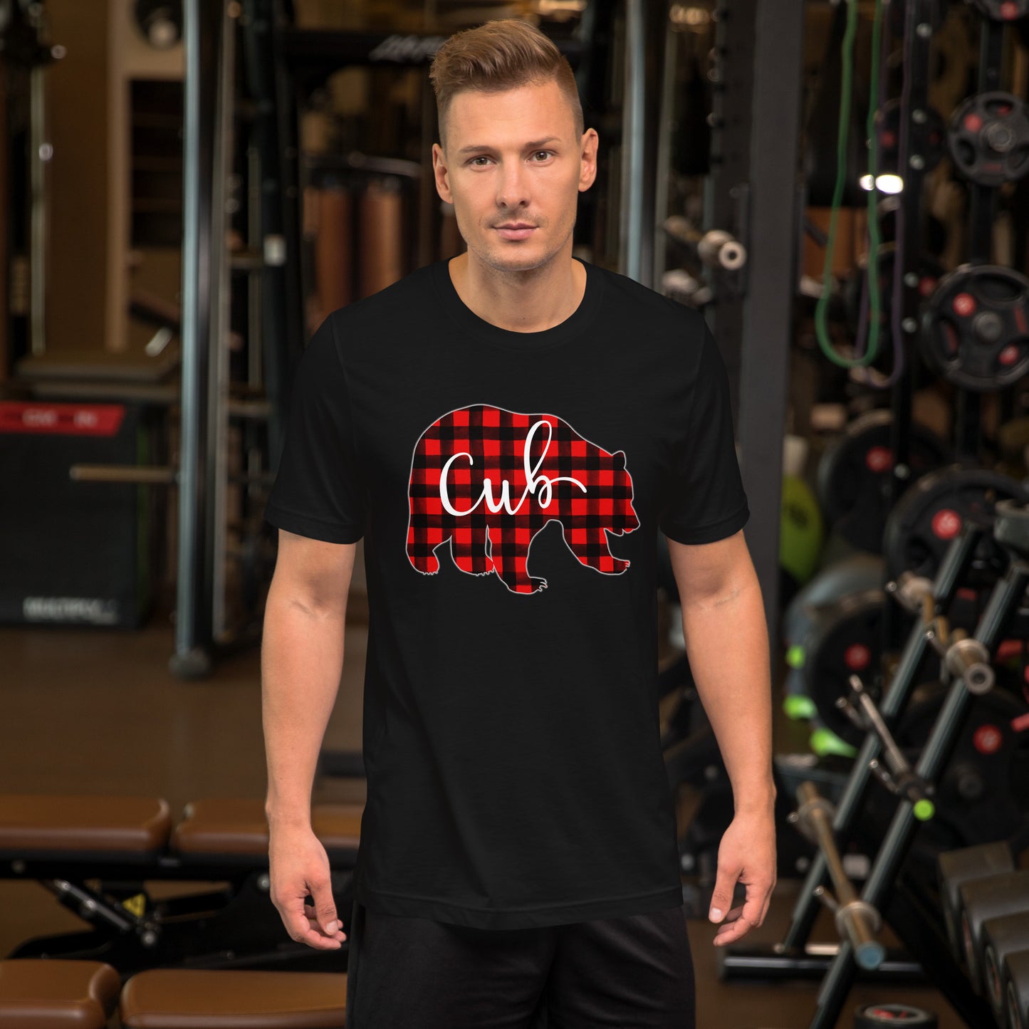 Red Plaid Cub Bear Shirt Matching Pajama Family Buffalo Baby T-Shirt