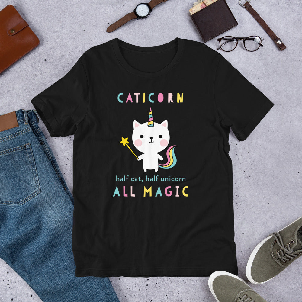 Caticorn Half Cat Unicorn Shirt Cute Girls Meowgical Theme T-Shirt
