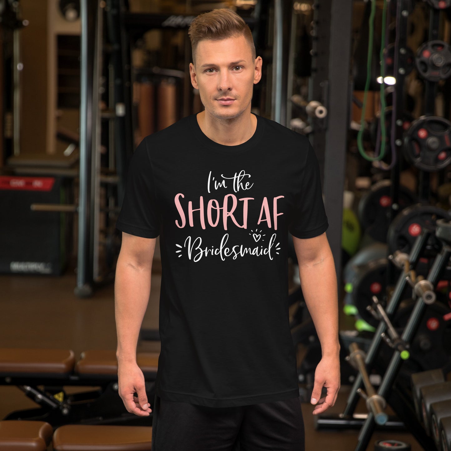 Short AF Bridesmaid Funny Group Matching Bachelorette Party T-Shirt