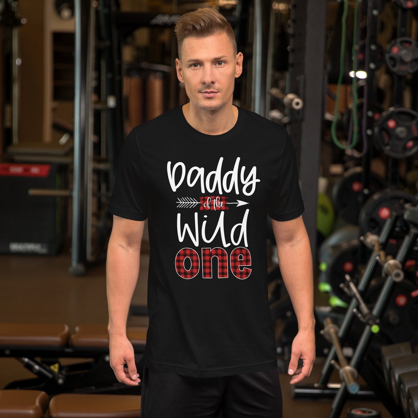 Daddy of the Wild One Buffalo Plaid Lumberjack 1st Birthday T-Shirt