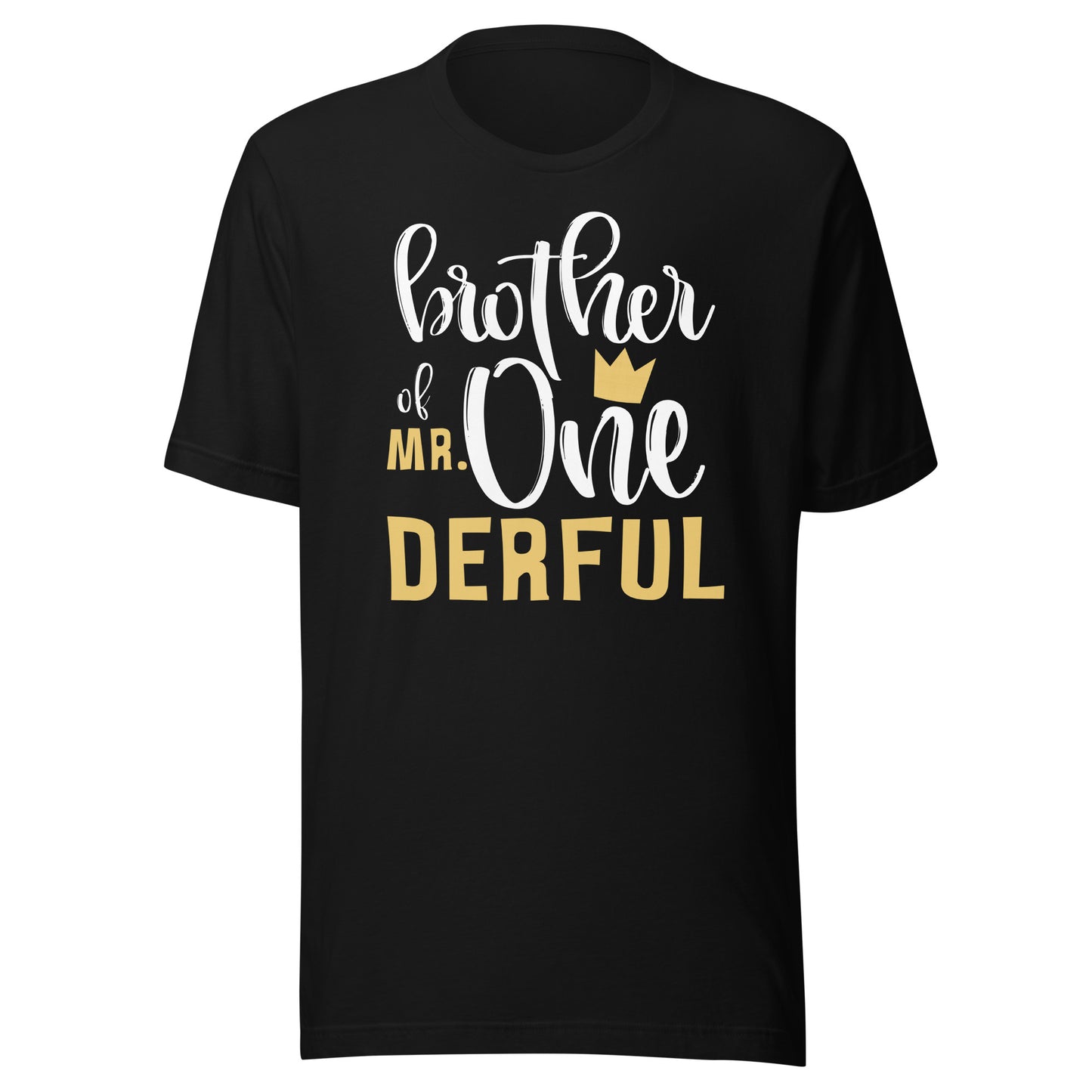 Brother Mr Onederful 1st Birthday First One-Derful Matching T-Shirt