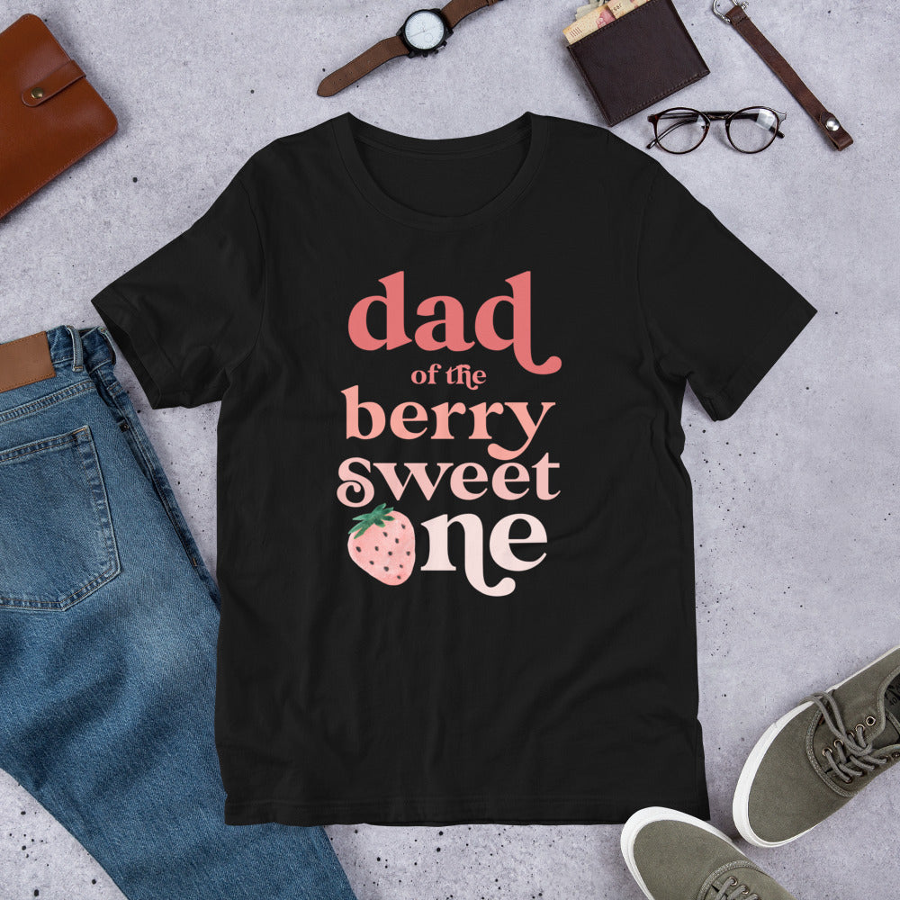 Dad of the Berry Sweet One Strawberry First Birthday 1st T-Shirt