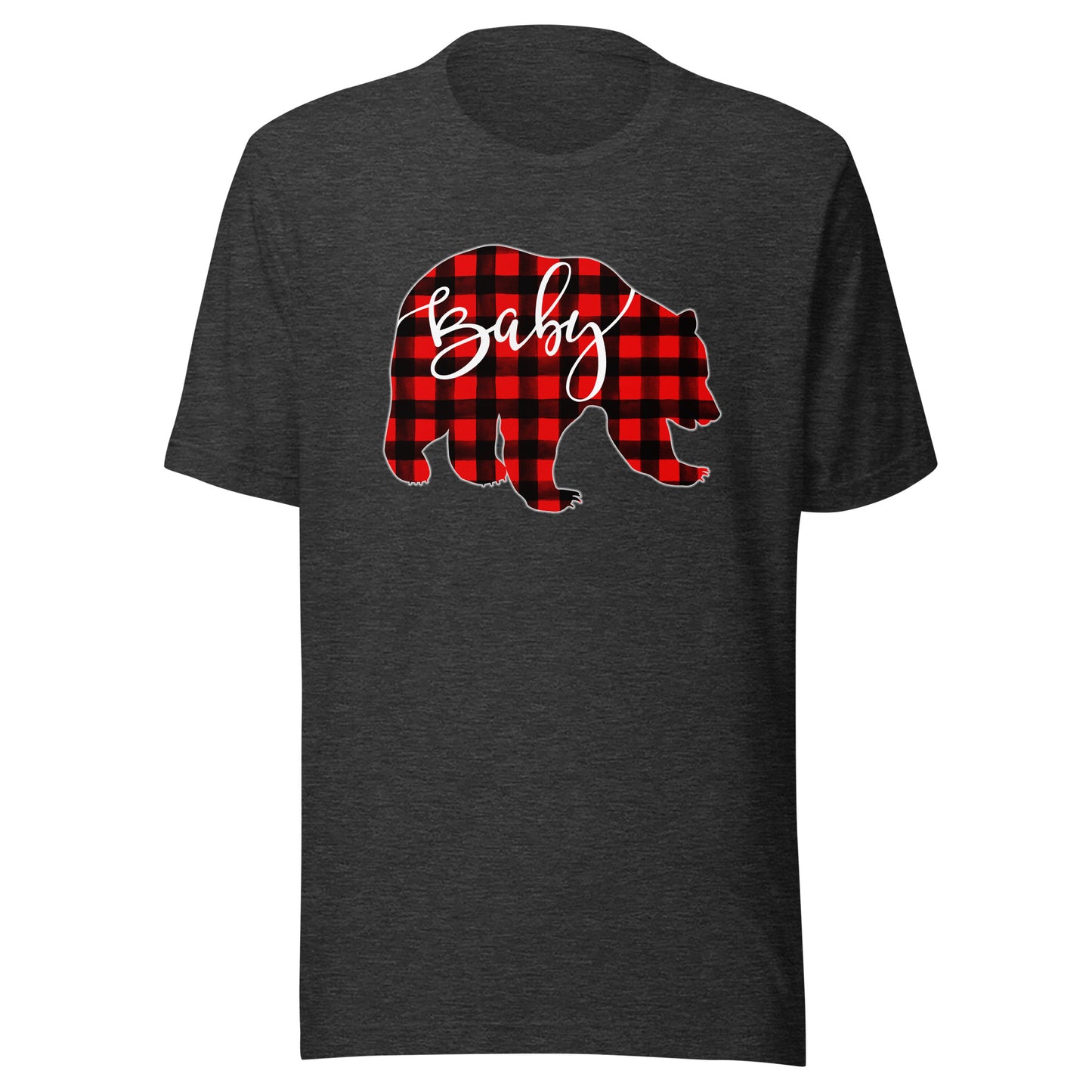 Red Plaid Baby Bear Matching Family Christmas Eve Buffalo T-Shirt