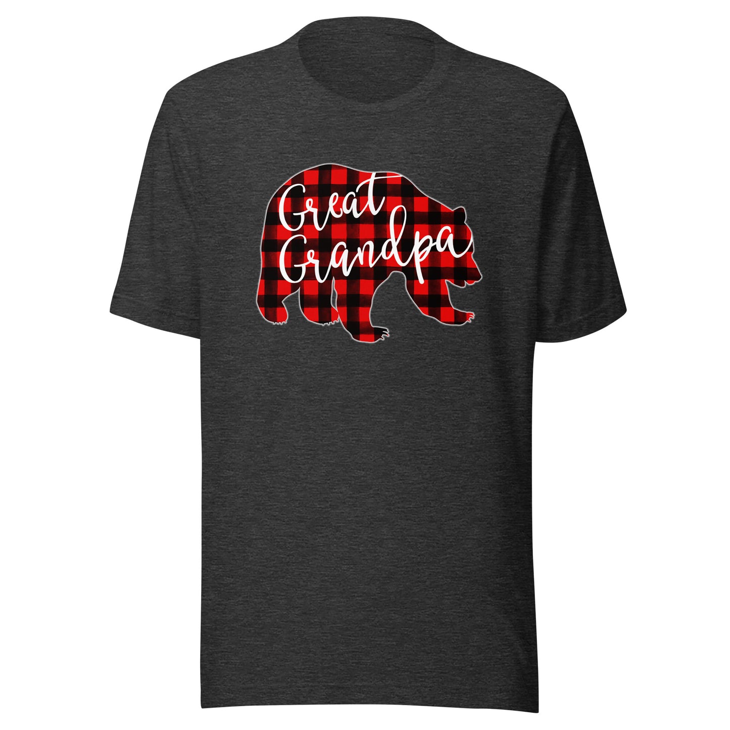 Red Plaid Great Grandpa Bear Matching Family Christmas Eve T-Shirt