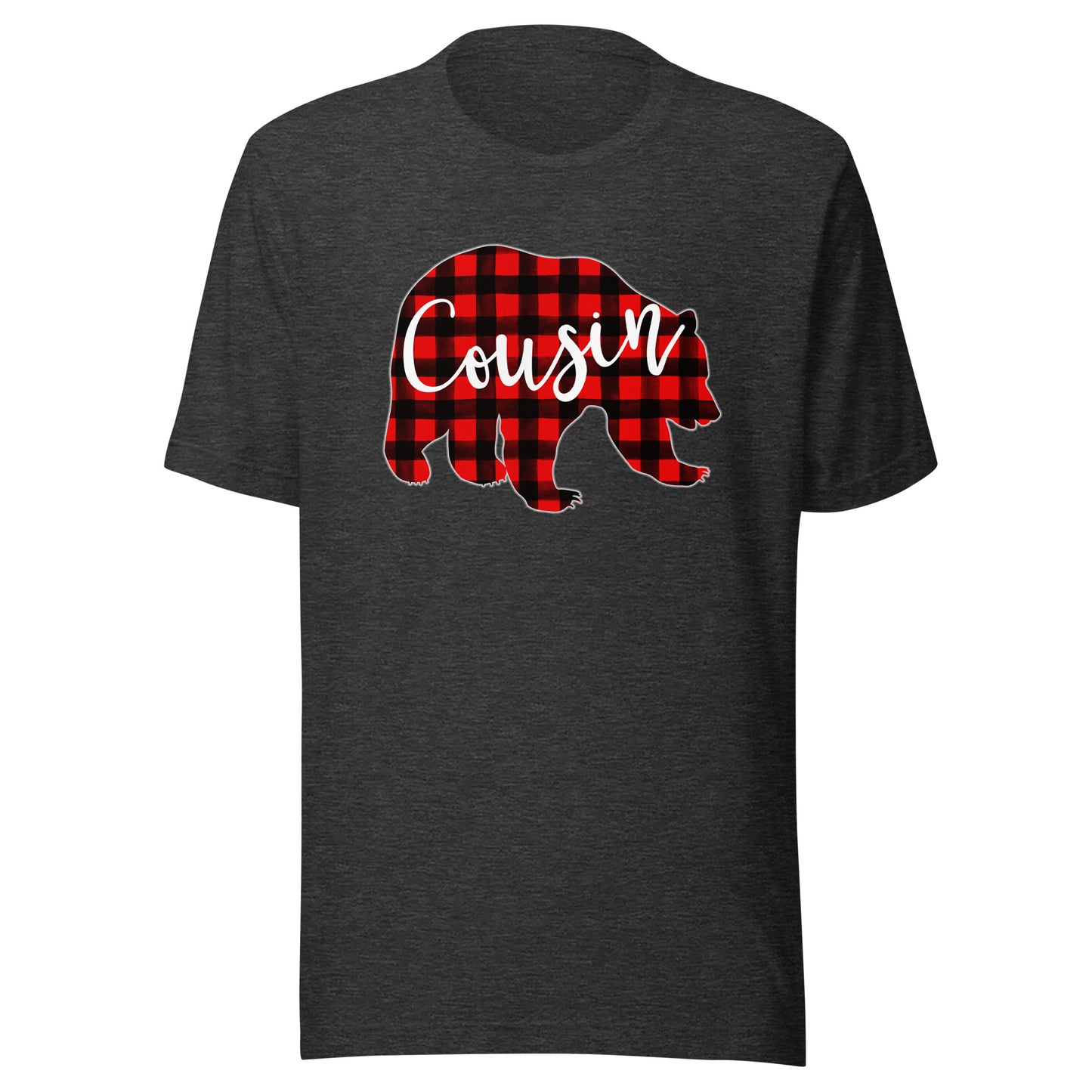 Red Plaid Cousin Bear Matching Family Christmas Eve Buffalo T-Shirt