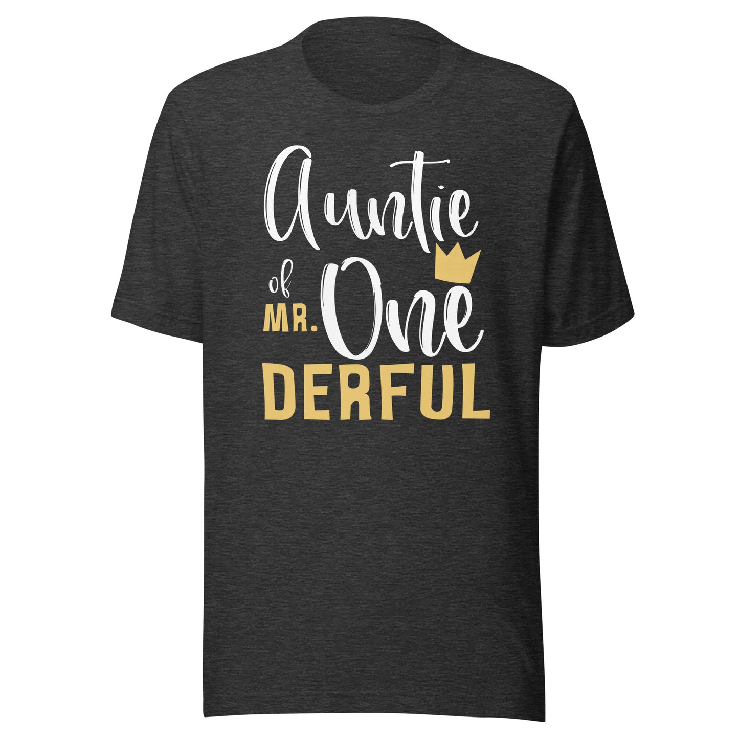 Auntie of Mr Onederful 1st Birthday First One-Derful Theme T-Shirt