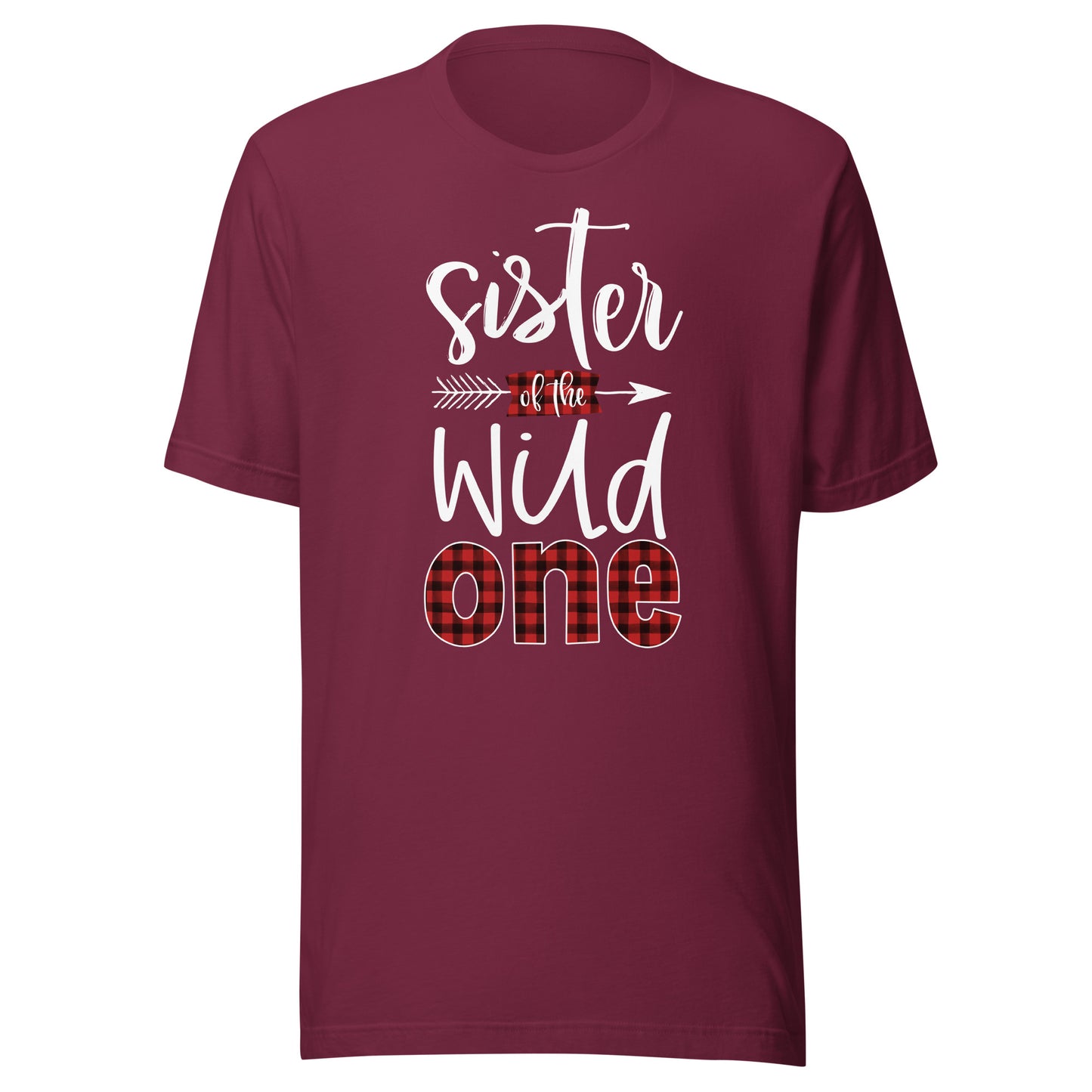 Sister of the Wild One Shirt Plaid Lumberjack 1st Birthday T-Shirt