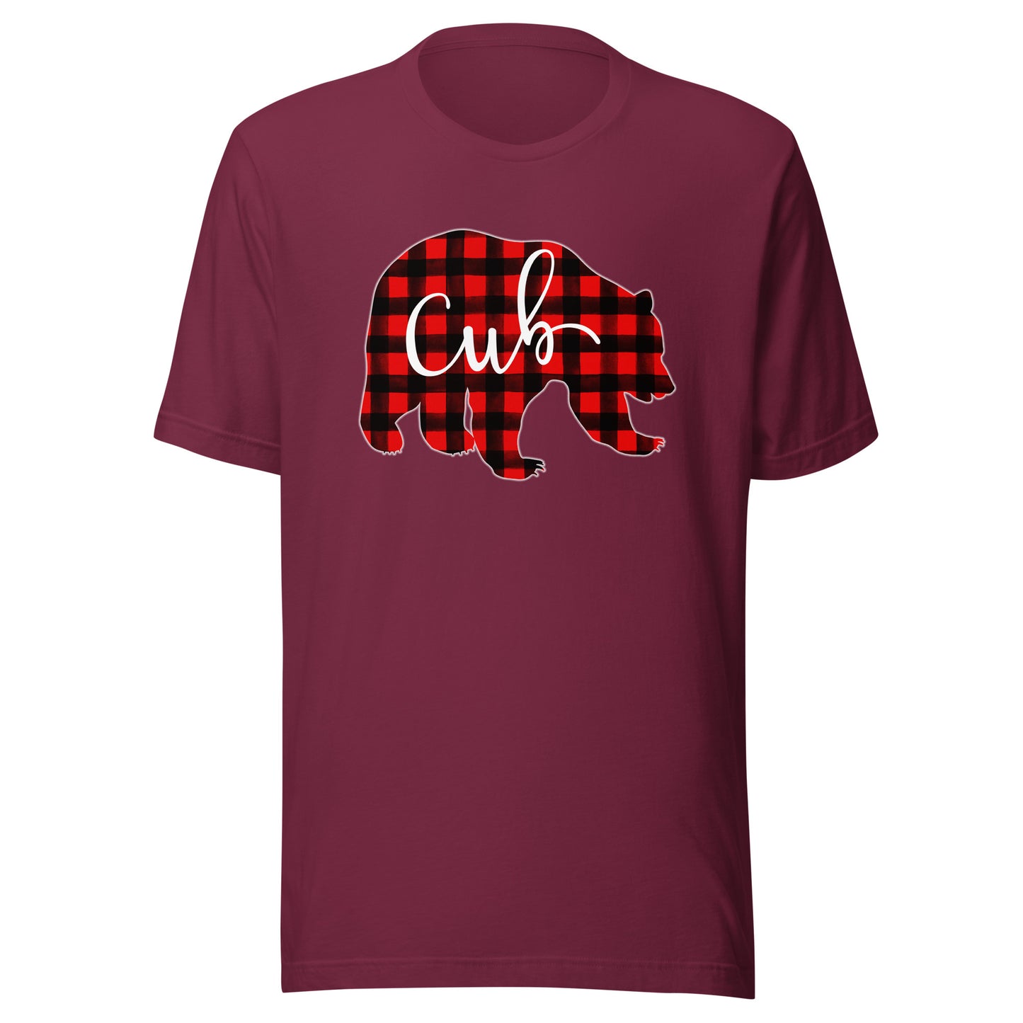 Red Plaid Cub Bear Shirt Matching Pajama Family Buffalo Baby T-Shirt