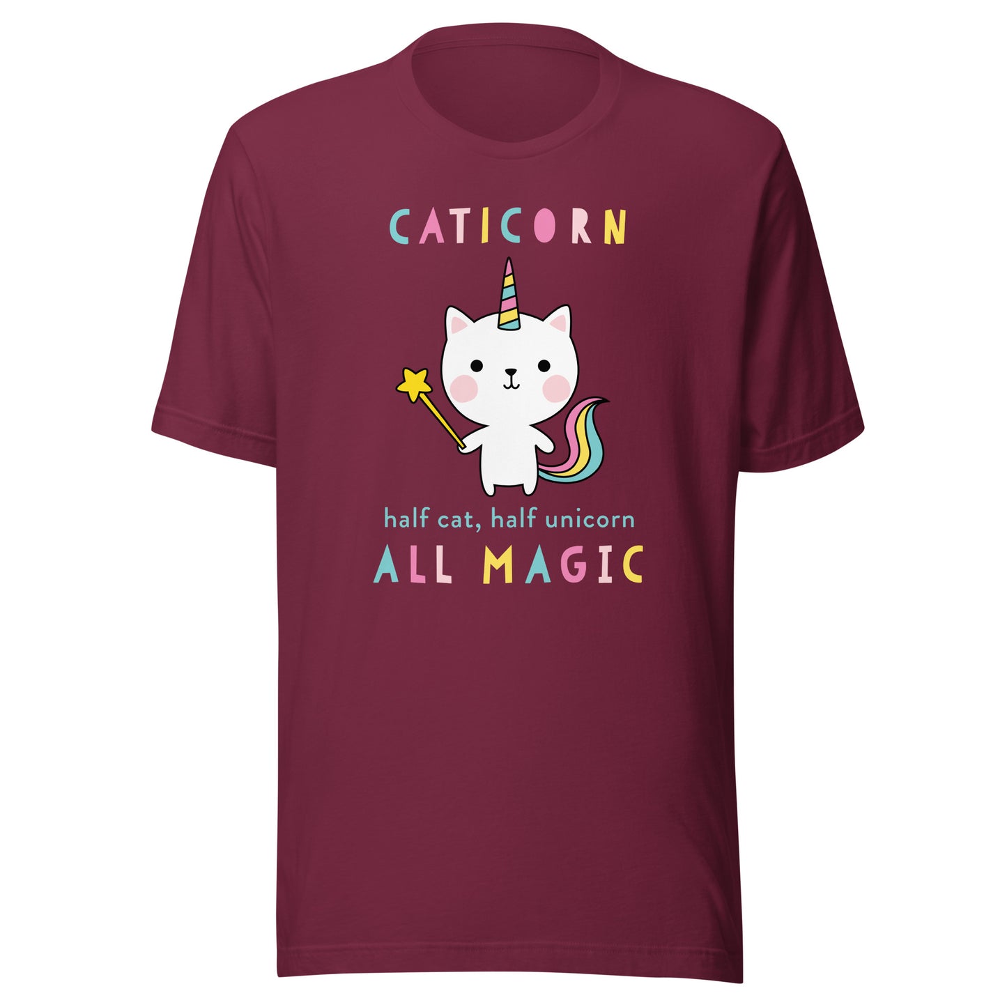 Caticorn Half Cat Unicorn Shirt Cute Girls Meowgical Theme T-Shirt
