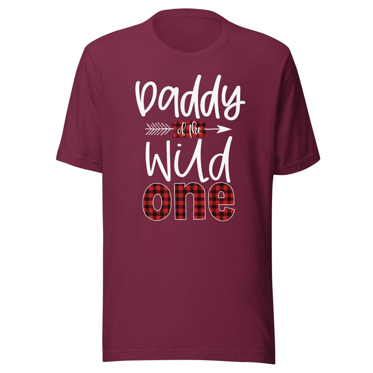 Daddy of the Wild One Buffalo Plaid Lumberjack 1st Birthday T-Shirt