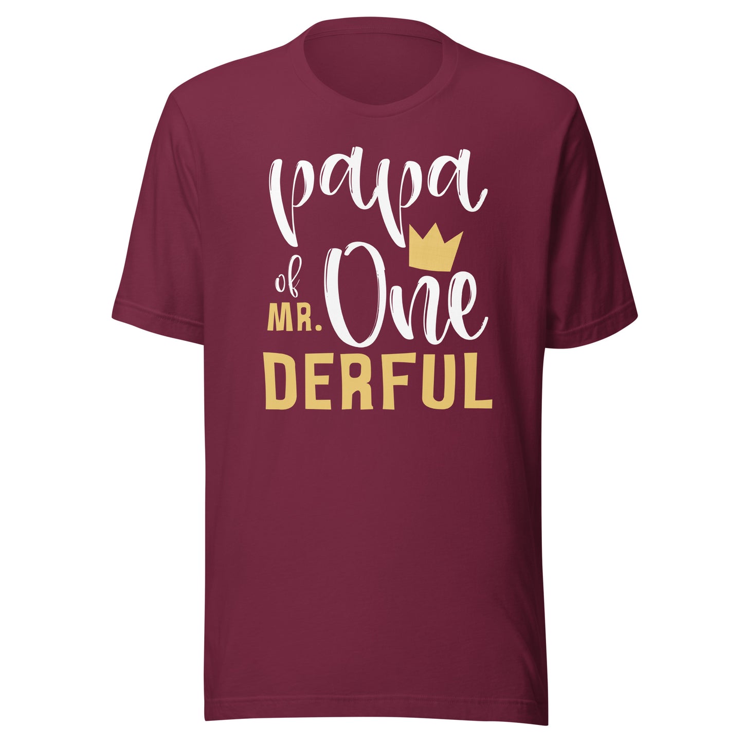 Papa of Mr Onederful 1st Birthday First One-Derful Matching T-Shirt