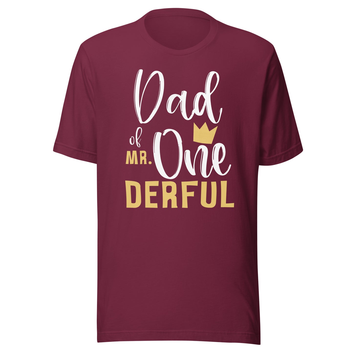 Dad of Mr Onederful 1st Birthday First One-Derful Matching T-Shirt