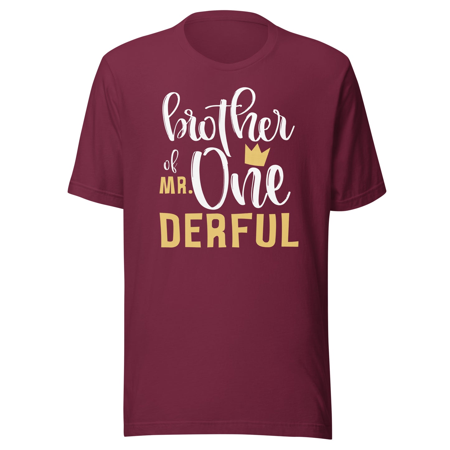 Brother Mr Onederful 1st Birthday First One-Derful Matching T-Shirt