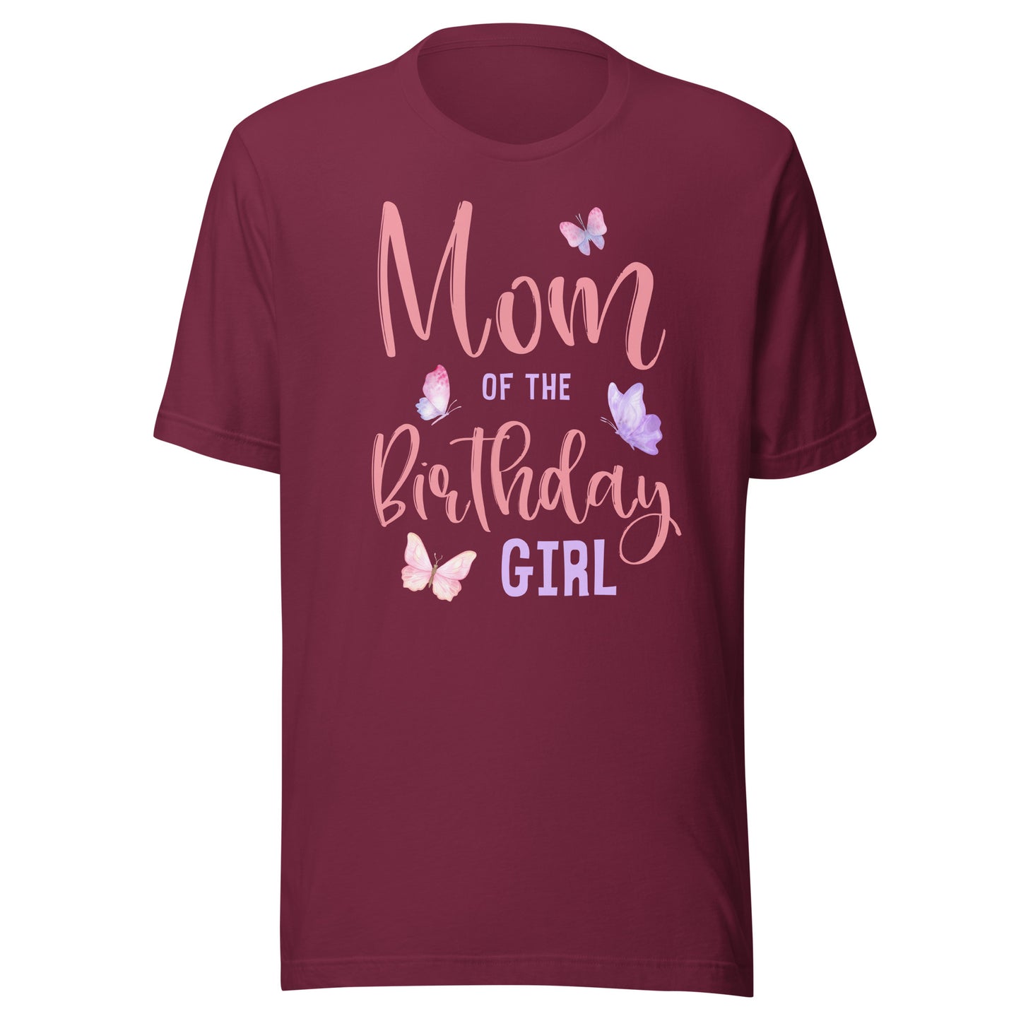 Mom of The Birthday Girl Butterfly Party Matching Family T-Shirt