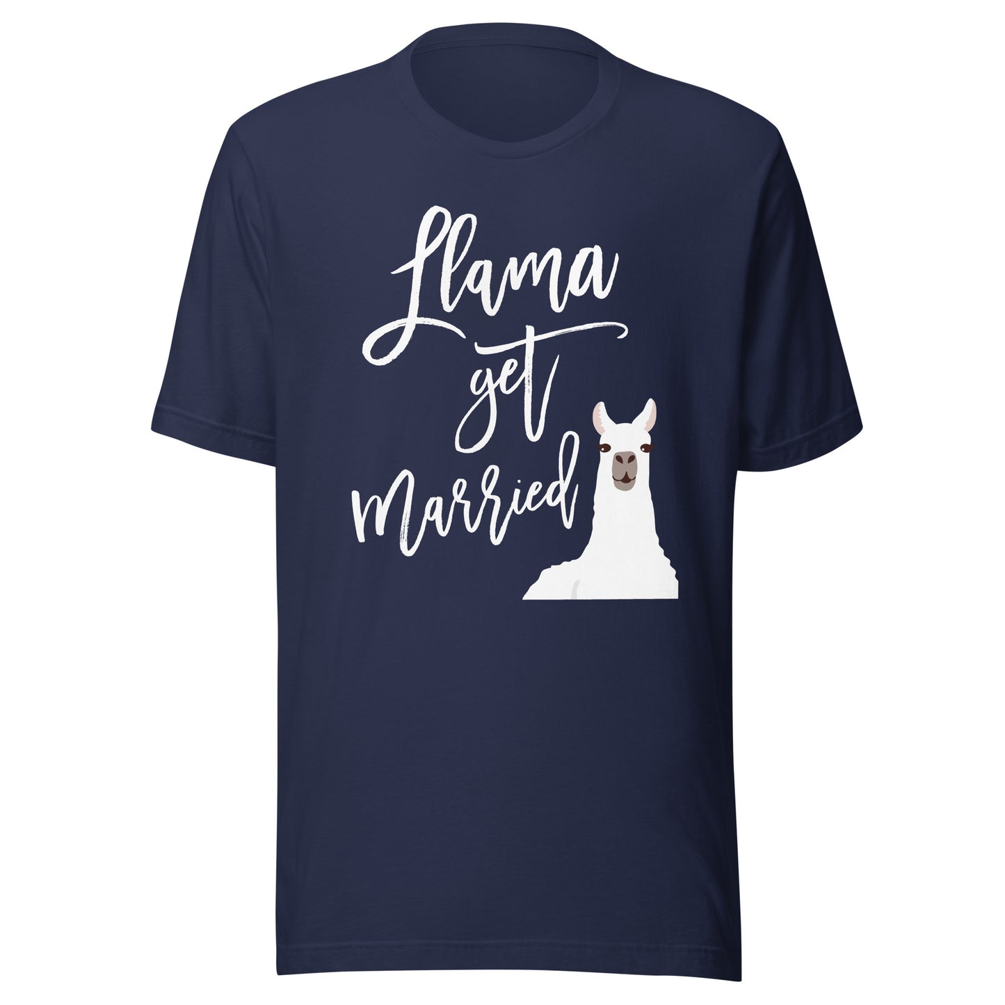 Llama Bride Bachelorette Party Shirt Get Married Funny Tee T-Shirt