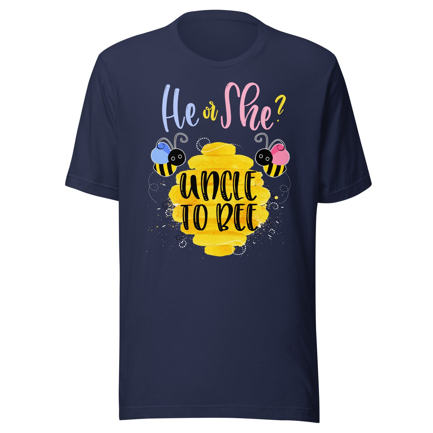 Gender Reveal What Will It Bee Shirt He or She Uncle T-Shirt T-Shirt