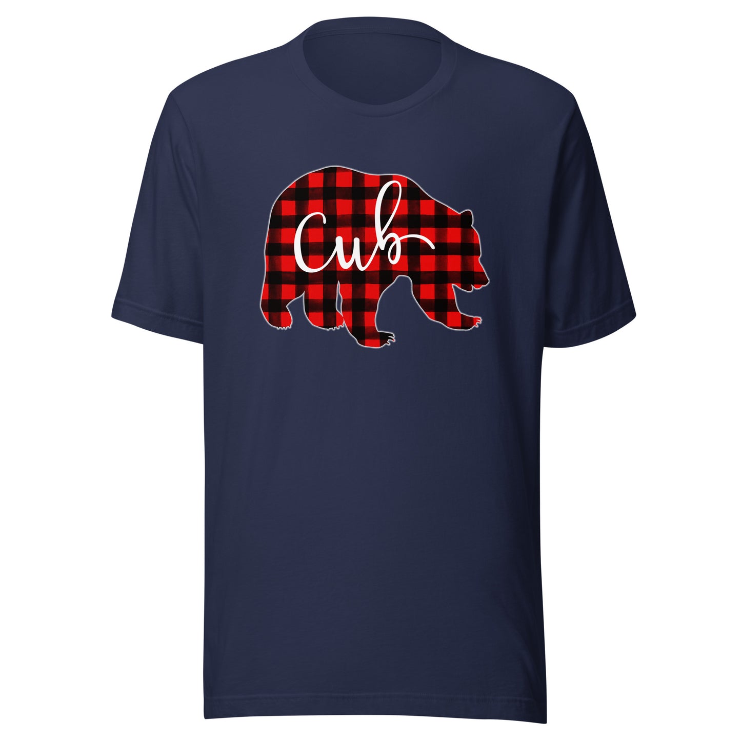 Red Plaid Cub Bear Shirt Matching Pajama Family Buffalo Baby T-Shirt