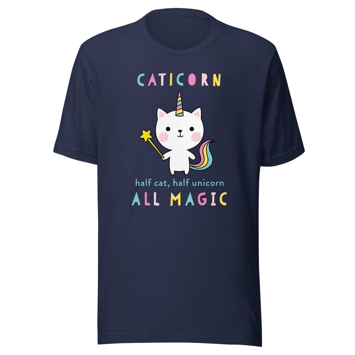 Caticorn Half Cat Unicorn Shirt Cute Girls Meowgical Theme T-Shirt