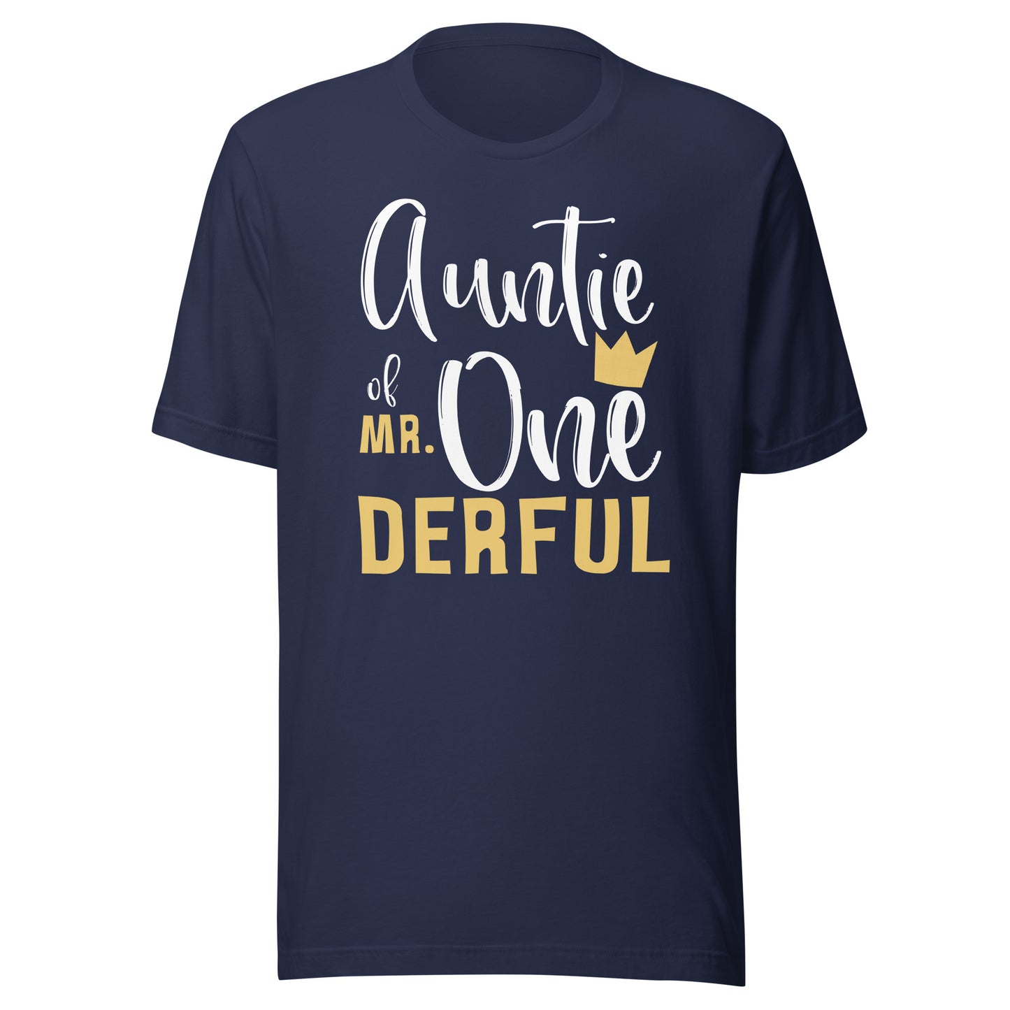 Auntie of Mr Onederful 1st Birthday First One-Derful Theme T-Shirt