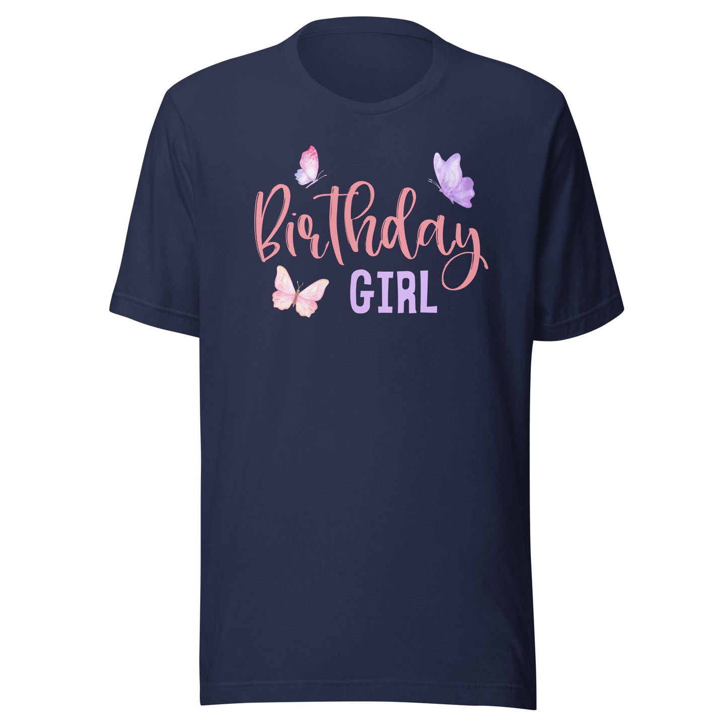 Birthday Girl Butterfly Party Child Kid Matching Family T-Shirt