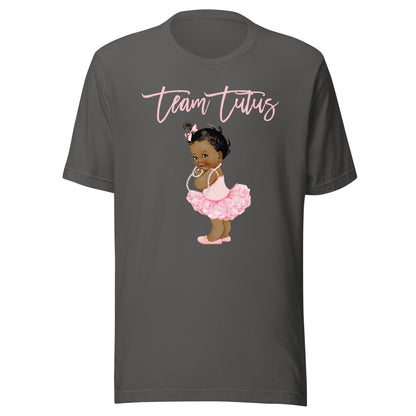 Team Tutus Girl Gender Reveal Shirt Baby Shower Touchdown T-Shirt