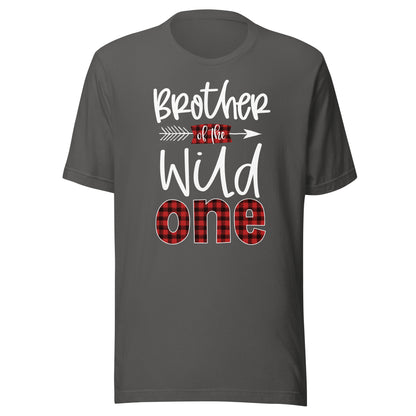 Brother of the Wild One Shirt Plaid Lumberjack 1st Birthday T-Shirt