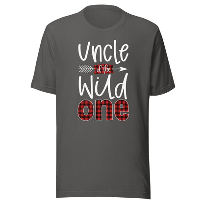 Uncle of the Wild One Shirt Plaid Lumberjack 1st Birthday T-Shirt