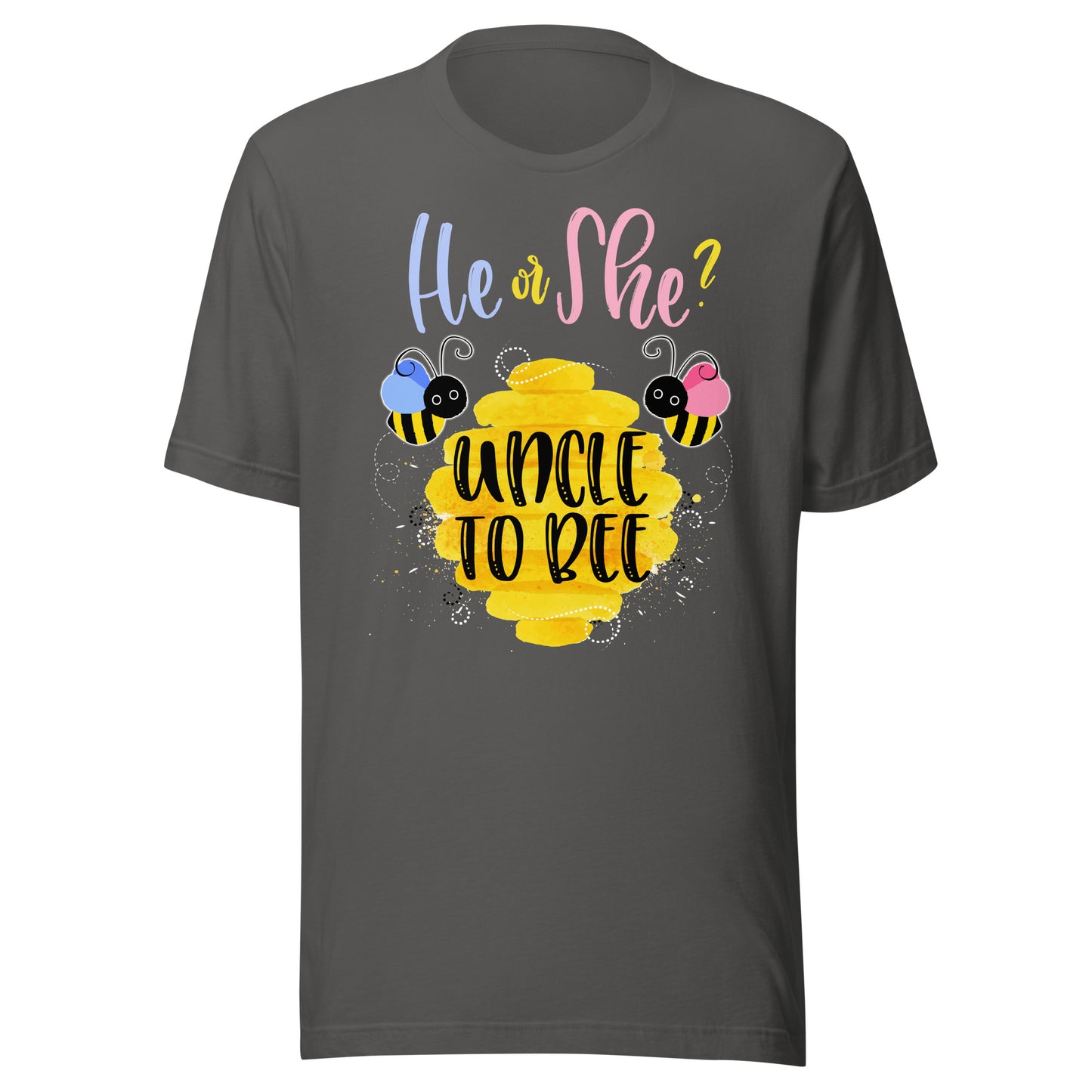 Gender Reveal What Will It Bee Shirt He or She Uncle T-Shirt T-Shirt