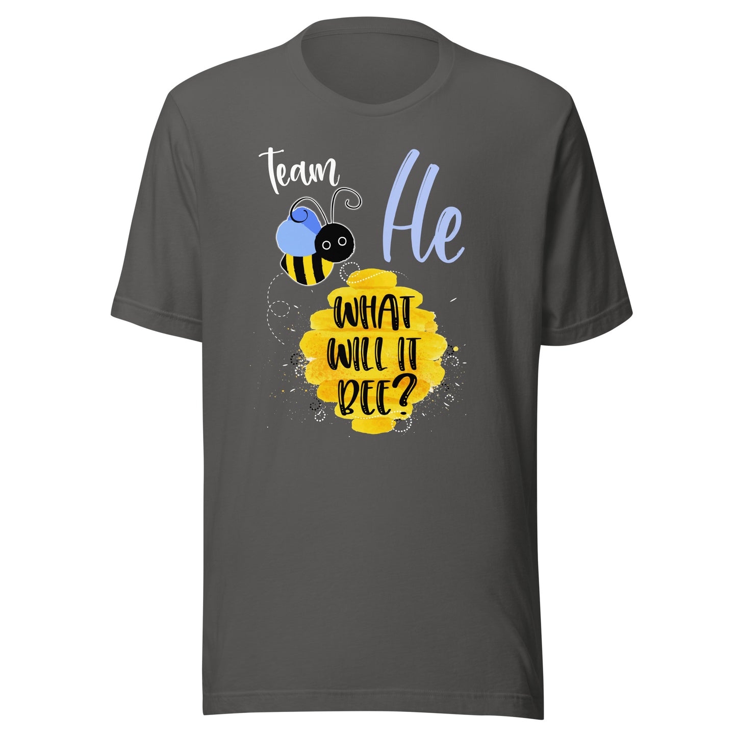 Gender Reveal Team HE Shirt Boy What Will It Bee or She Tee T-Shirt