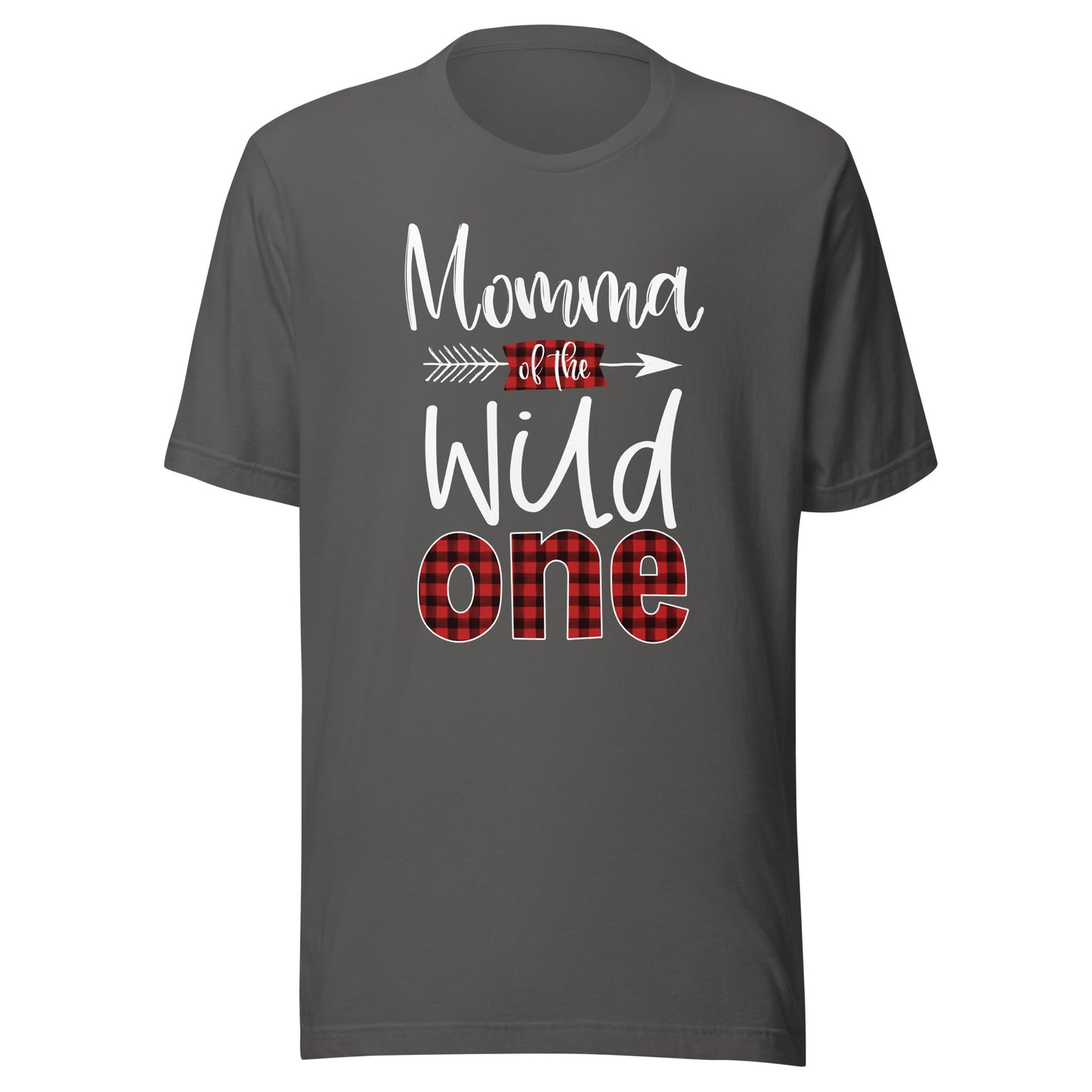 Momma of the Wild One Buffalo Plaid Lumberjack 1st Birthday T-Shirt