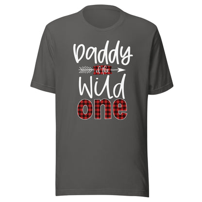 Daddy of the Wild One Buffalo Plaid Lumberjack 1st Birthday T-Shirt