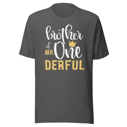 Brother of Mr Onederful 1st Birthday One-Derful Matching T-Shirt