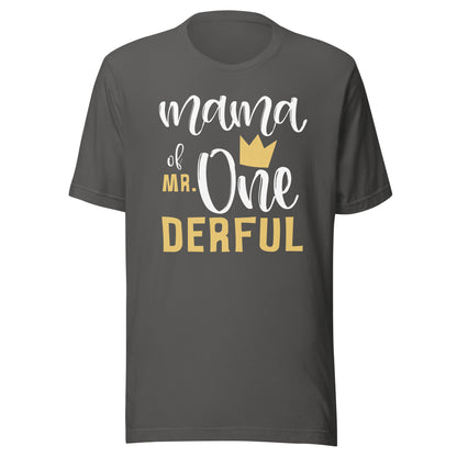 Mama of Mr Onederful 1st Birthday First One-Derful Matching T-Shirt