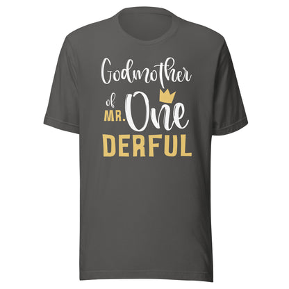 Godmother of Mr Onederful 1st Birthday First One-Derful T-Shirt