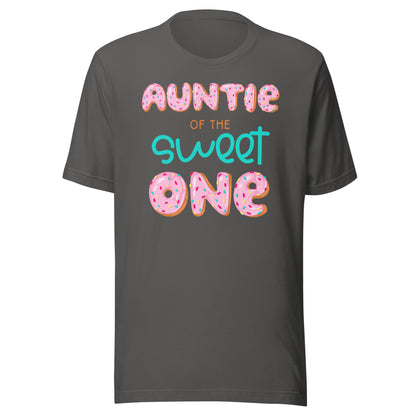 Auntie of The Sweet One First Birthday Matching Family Donut T-Shirt