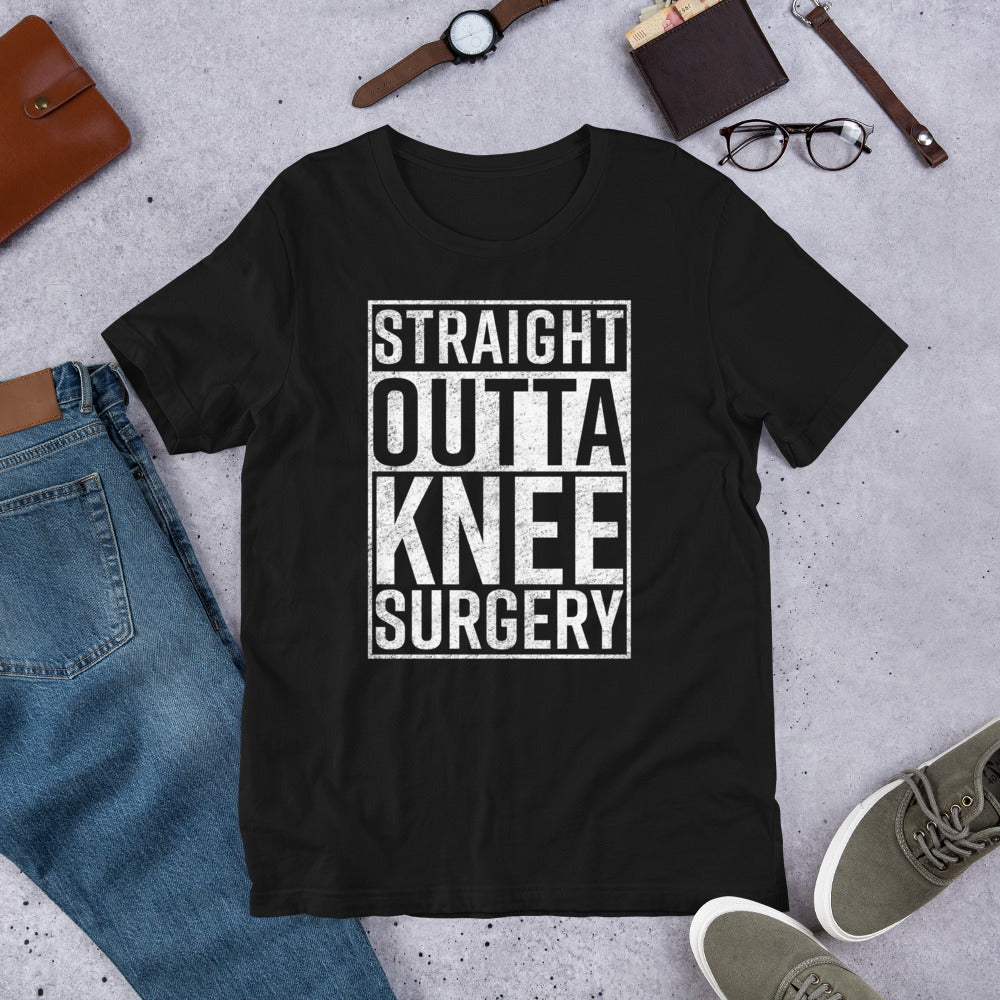 Straight Outta Knee Surgery Shirt Funny Get Well Gag Gift T-Shirt