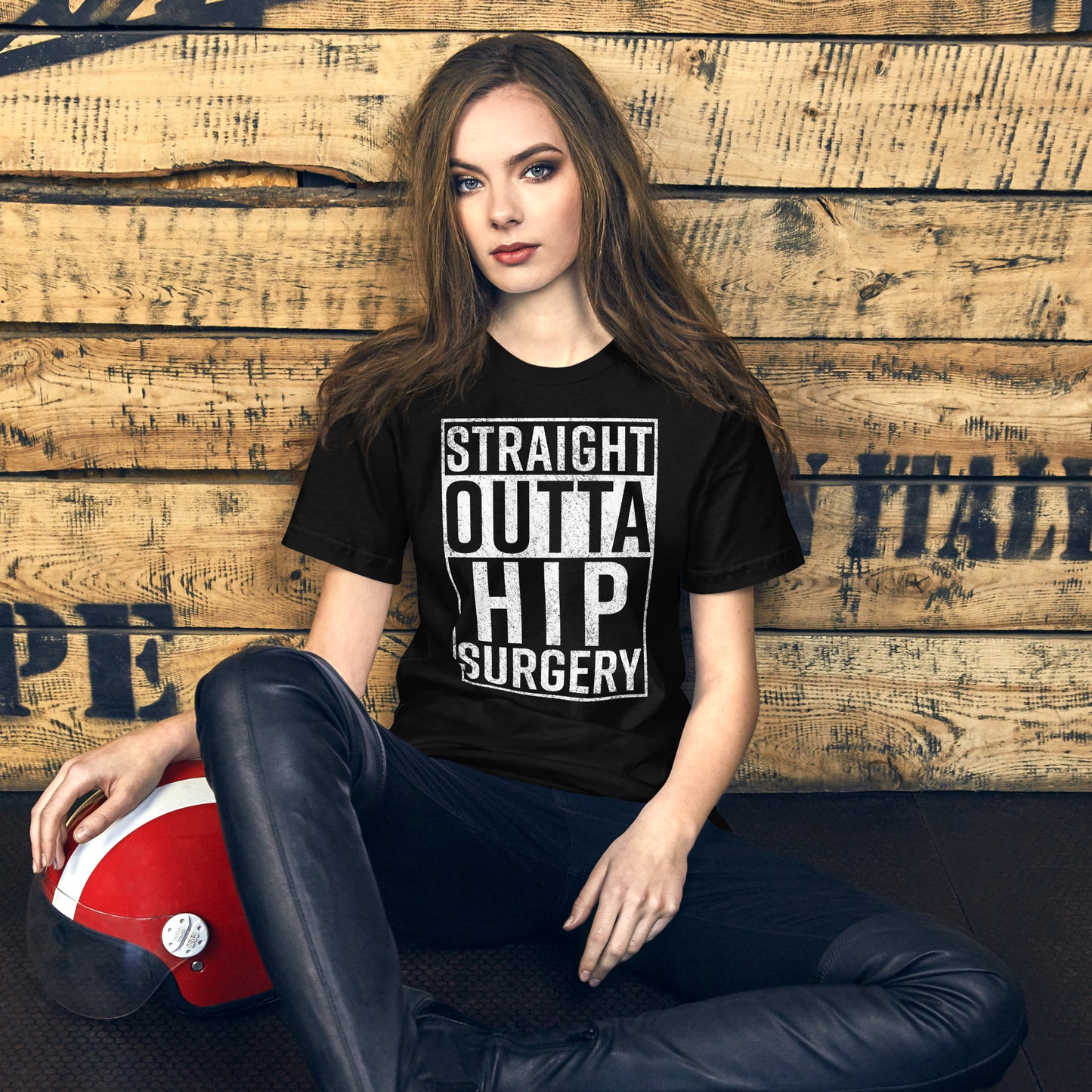 Straight Outta Hip Surgery T-Shirt Funny Get Well Gag Gift T-Shirt