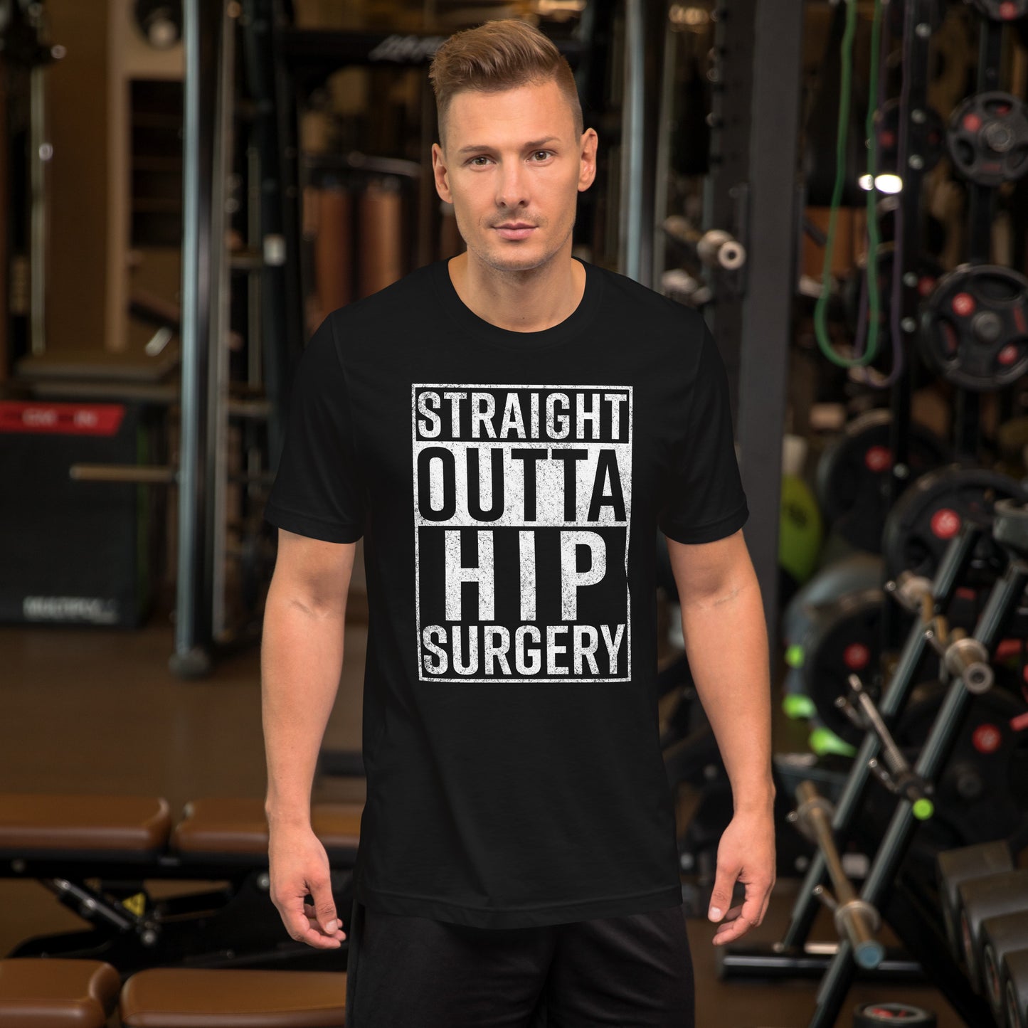 Straight Outta Hip Surgery T-Shirt Funny Get Well Gag Gift T-Shirt